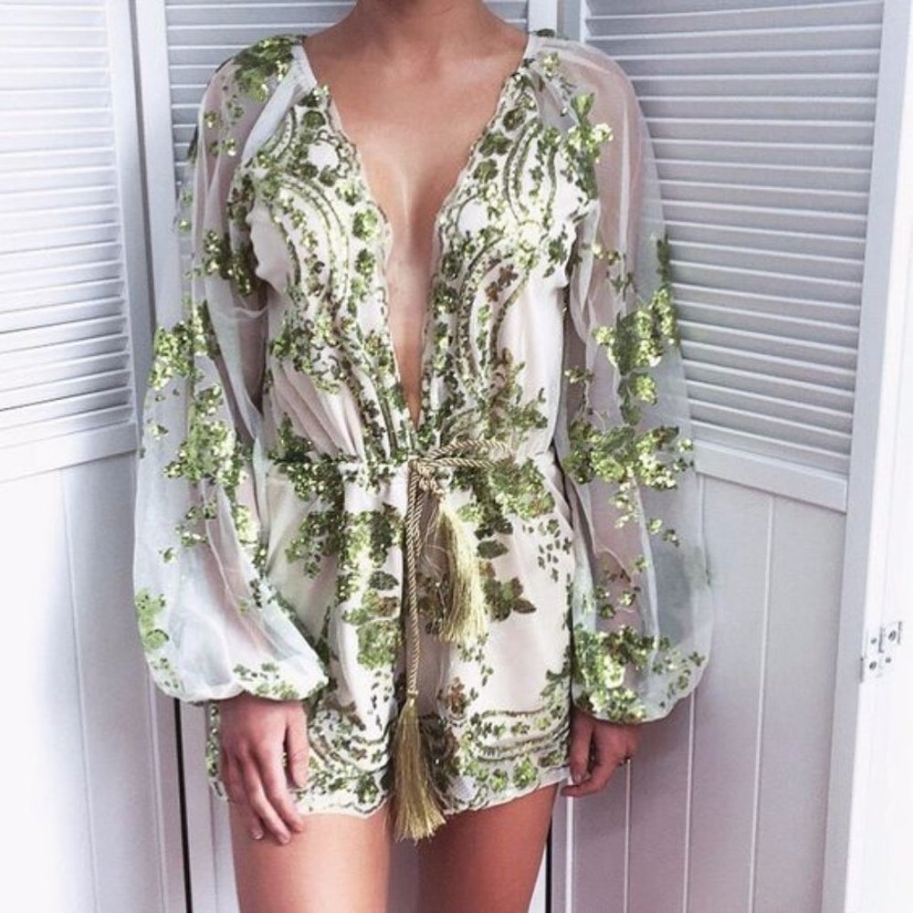 Lace Sequin Tassel Belt Roper